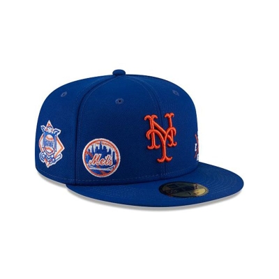 Blue New York Mets Hat - New Era MLB Multi 59FIFTY Fitted Caps USA9086531